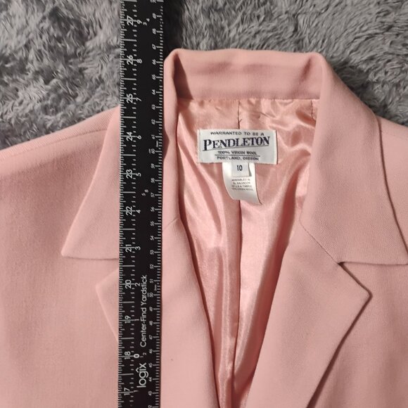 Pendleton Blush Pink 100% Virgin Wool Skirt Suit Set Size 10 - Picture 7 of 9